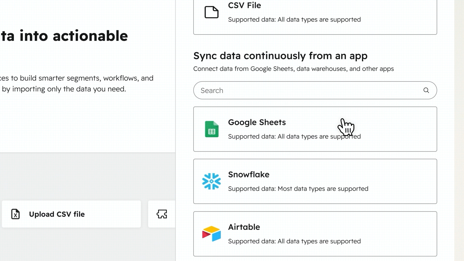 HubSpot Data Studio Sources