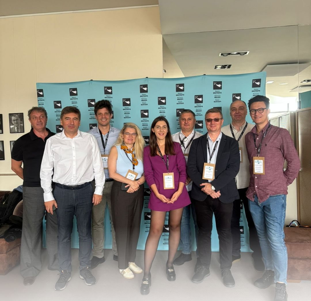 Image: PhD. Marian Călborean, Managing Partner of OPTI (third from the left), alongside the DIZ delegation at the Parliament of Brittany.