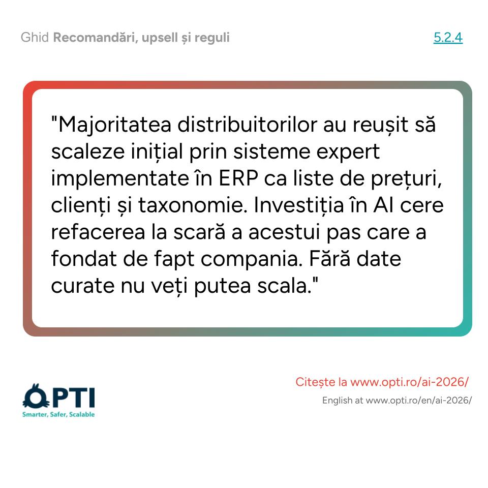 Ghidul Recomandări, Upsell și Reguli - OPTI Software