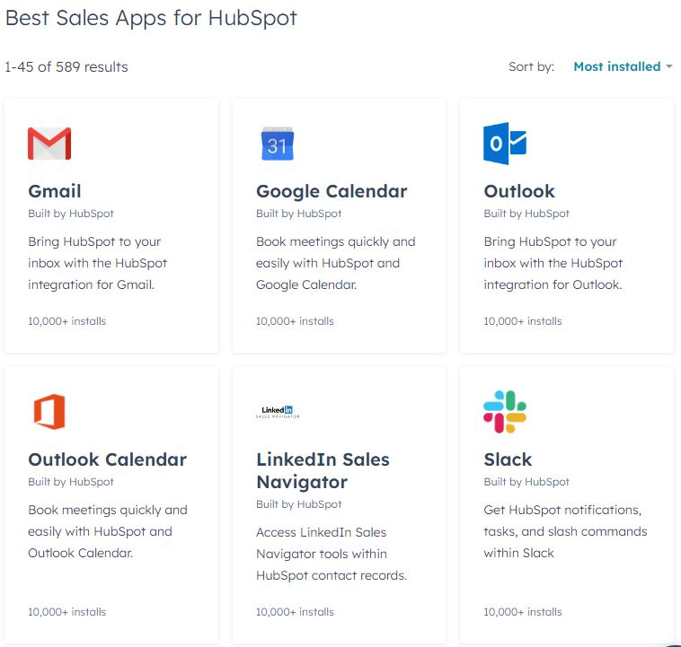 best sales apps for hubspot