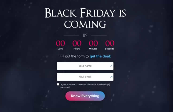 Black Friday Landing Page Template