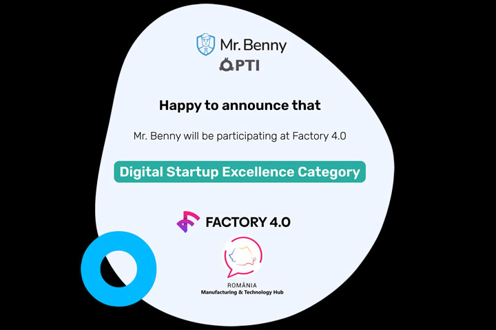 Mr.Benny a c&acirc;știgat premiul Digital Startup Excellence la FACTORY 4.0 Awards 2025