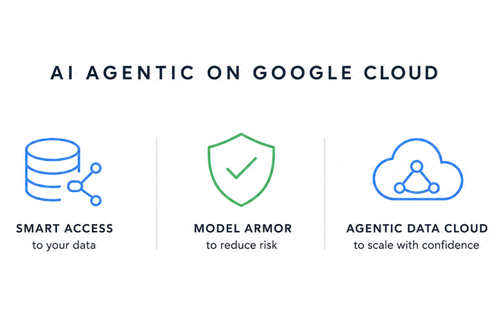 AI agentic &icirc;n Google Cloud: date, Model Armor și Agentic Data Cloud 